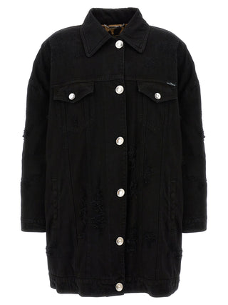 Black Cotton Denim Jacket