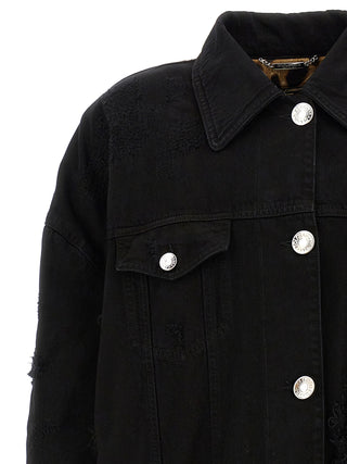 Black Cotton Denim Jacket