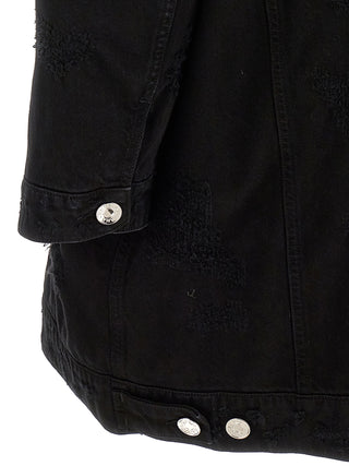 Black Cotton Denim Jacket