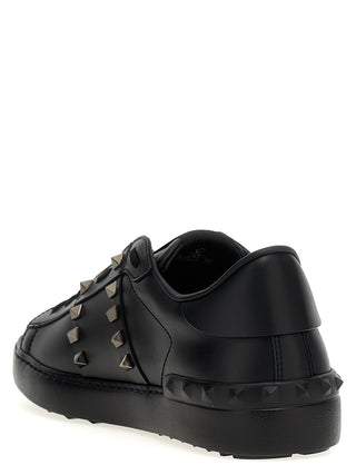 Black Calfskin Low Top Sneakers