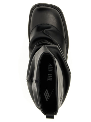 Black Calfskin Ankle Boots
