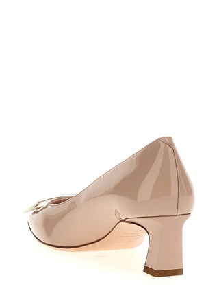 Multicolor Calfskin Mid Heel Pumps