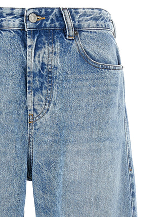 Jeans azules de algodón denim
