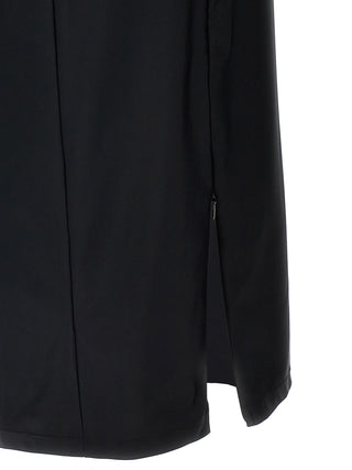 Vestido midi de nailon negro