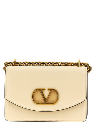 Bolso de hombro de becerro blanco