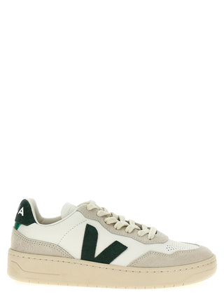Zapatillas bajas bicolor de cuero
