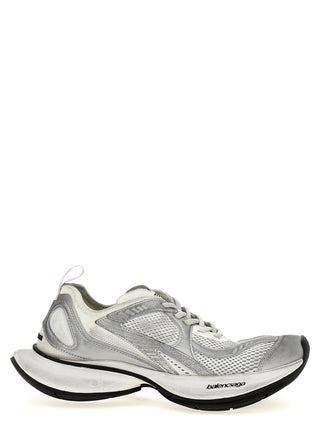 Gray Polyester Athletic Sneakers