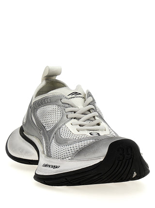 Gray Polyester Athletic Sneakers