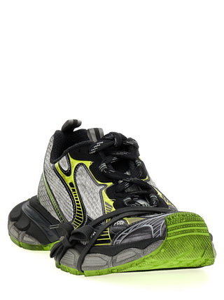 Gray Polyethylene Athletic Sneakers