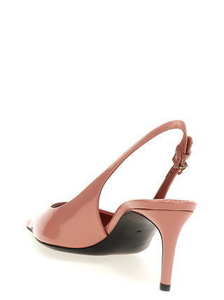 Multicolor Calfskin Mid Heel Pumps