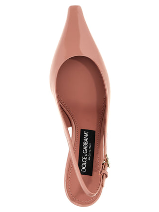 Multicolor Calfskin Mid Heel Pumps