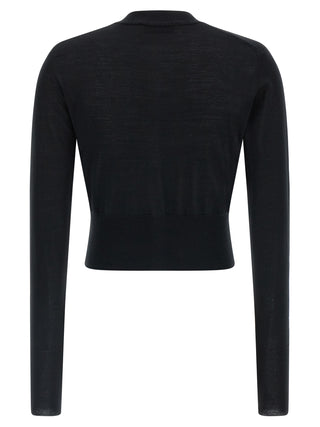 Black Wool Cardigan