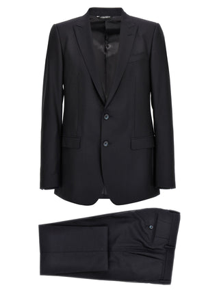 Blue Virgin Wool Two-Piece Suit