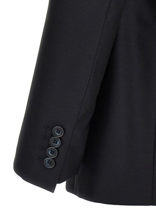 Blue Virgin Wool Two-Piece Suit