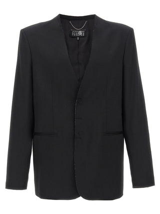 Black Polyester Blazer