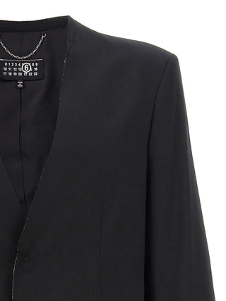Black Polyester Blazer