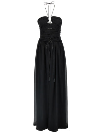 Black Silk Long Dress