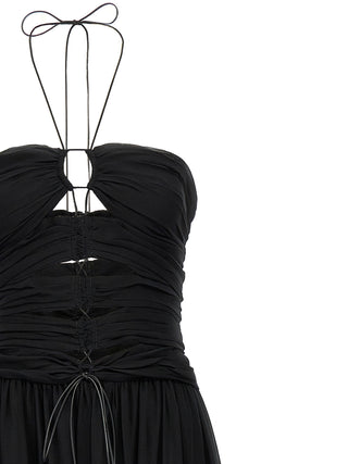 Black Silk Long Dress