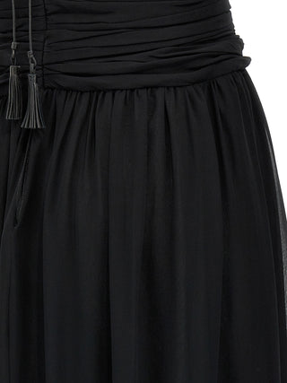 Black Silk Long Dress