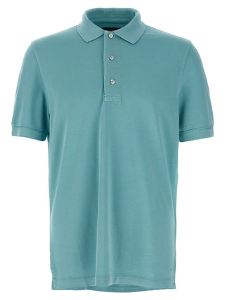 Blue Cotton Polo Shirt