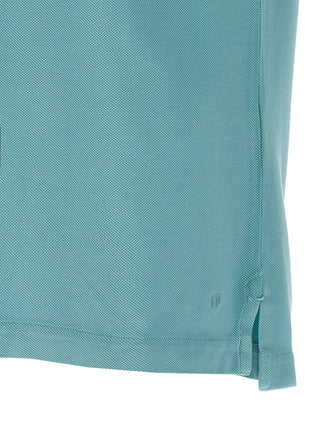 Blue Cotton Polo Shirt