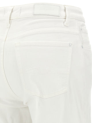 White Cotton High-Waisted Jean