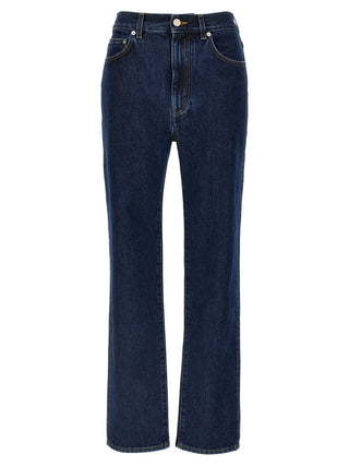 Jeans rectos de algodón orgánico azul