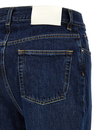 Jeans rectos de algodón orgánico azul