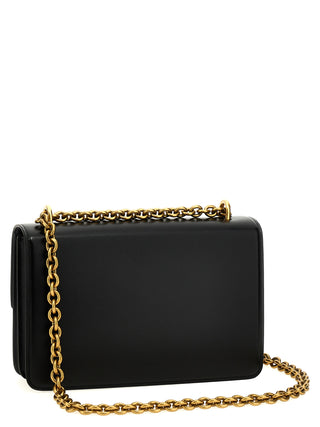 Black Calfskin Shoulder Bag