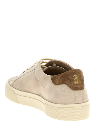 Zapatillas bajas de piel de becerro beige