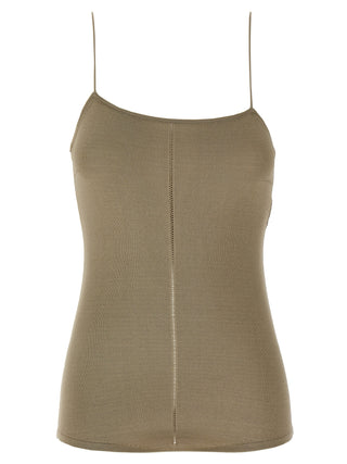 Camisetas sin mangas de viscosa beige