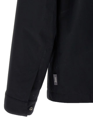 Black Polyester Shell Jacket