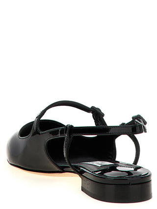 Black Calfskin Ballet Flats