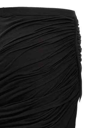 Black Cotton Mini Skirt