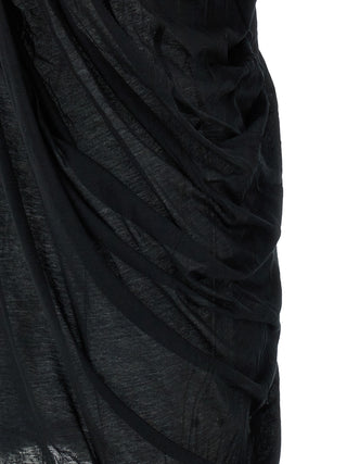 Black Cotton Casual Dress