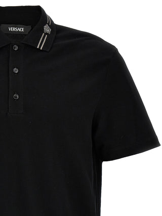 Black Cotton Polo Shirt