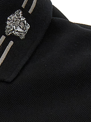 Black Cotton Polo Shirt