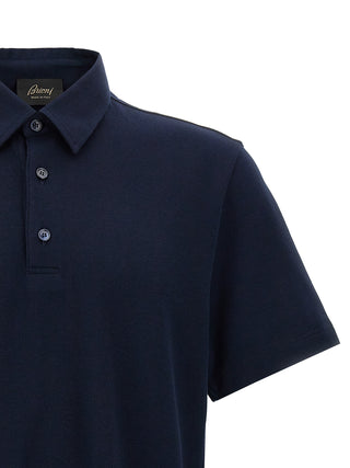 Blue Cotton Polo Shirt