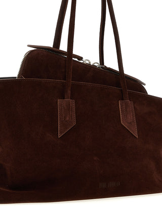 Brown Calfskin Shoulder Bag