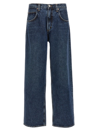 Jeans azules de algodón denim