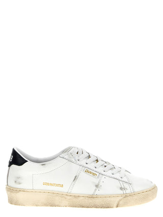 Blue Cowhide Low Top Sneakers