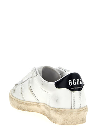 Blue Cowhide Low Top Sneakers