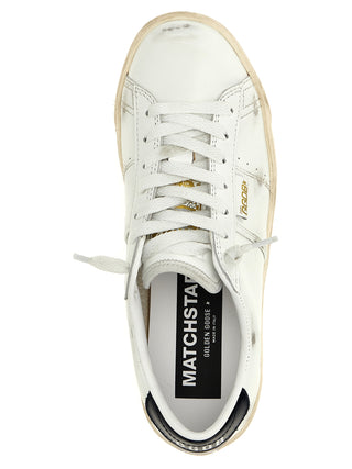 Blue Cowhide Low Top Sneakers
