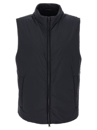 Black Polyamide Sleeveless Jacket