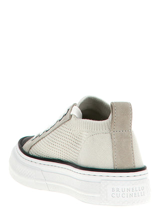 Multicolor Cotton Low Top Sneakers