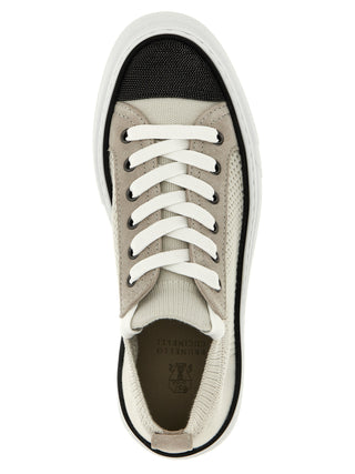 Multicolor Cotton Low Top Sneakers