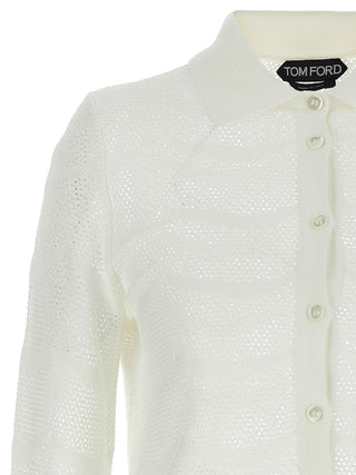 White Cotton Cardigan
