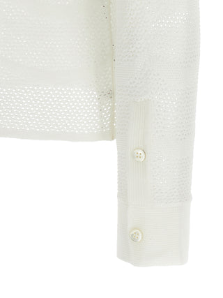 White Cotton Cardigan