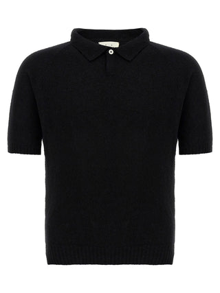 Black Cotton Polo Shirt