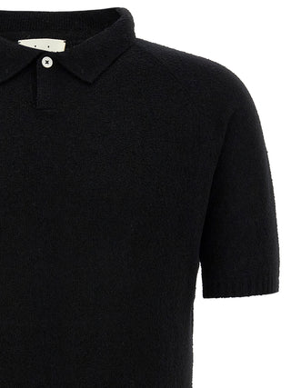 Black Cotton Polo Shirt
